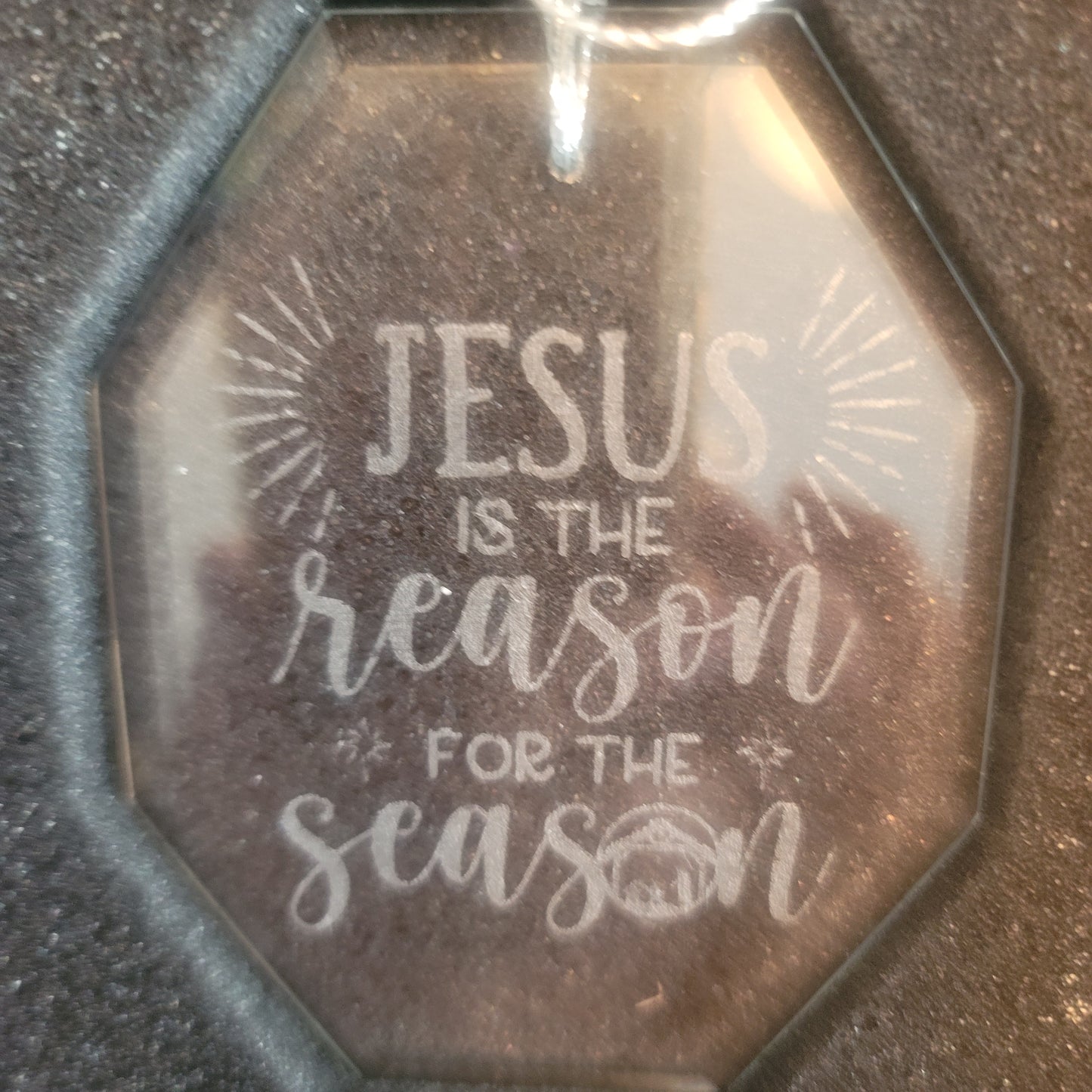 Jesus is the Reason Glass Ornament 3"