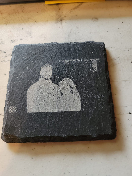 Set of 4 Slate Coasters W/Design or Picture of your choice