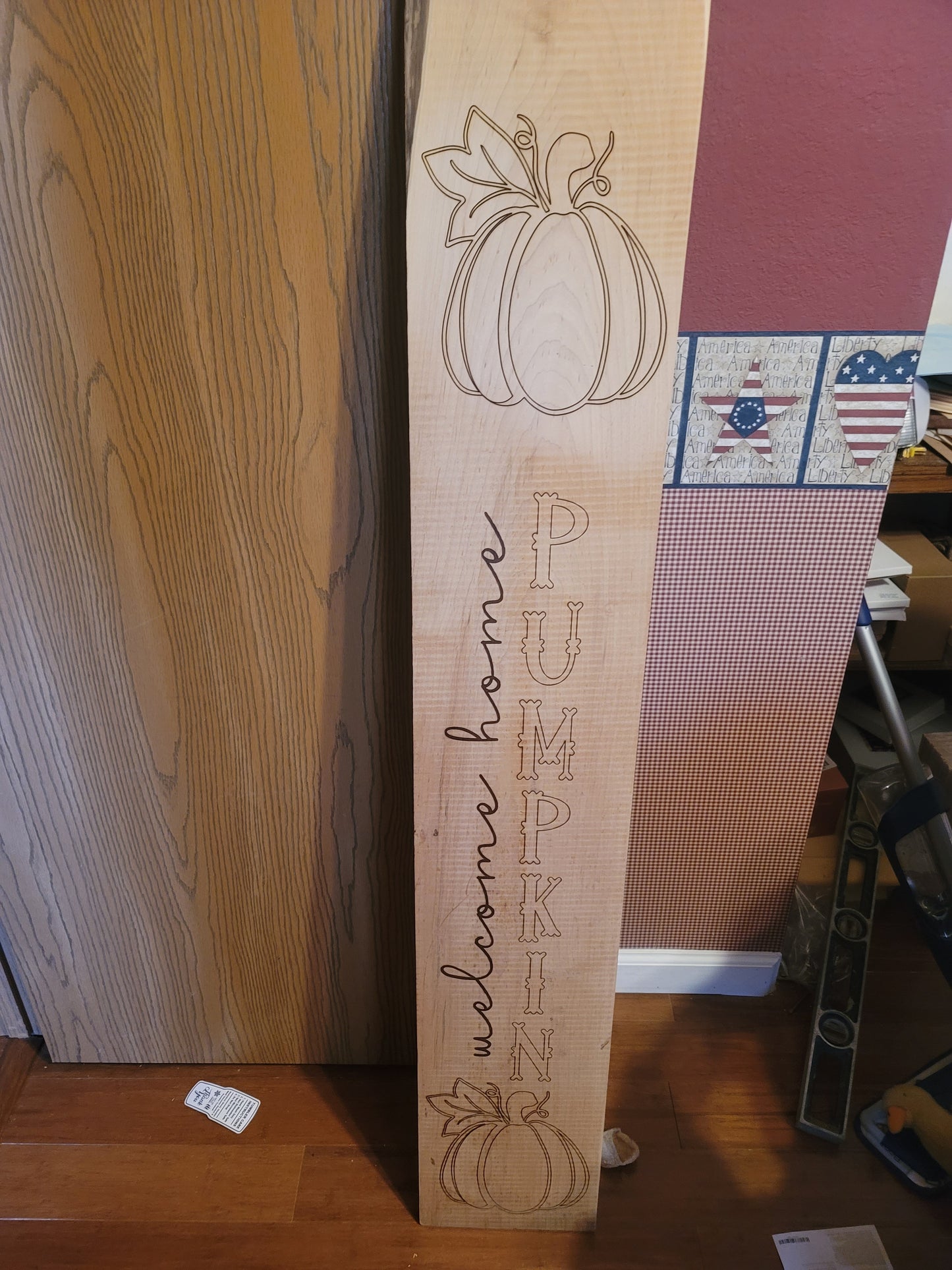 Welcome Pumpkin 54" Porch sign